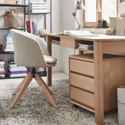 Caisson de bureau 3 tiroirs en bois - naturel