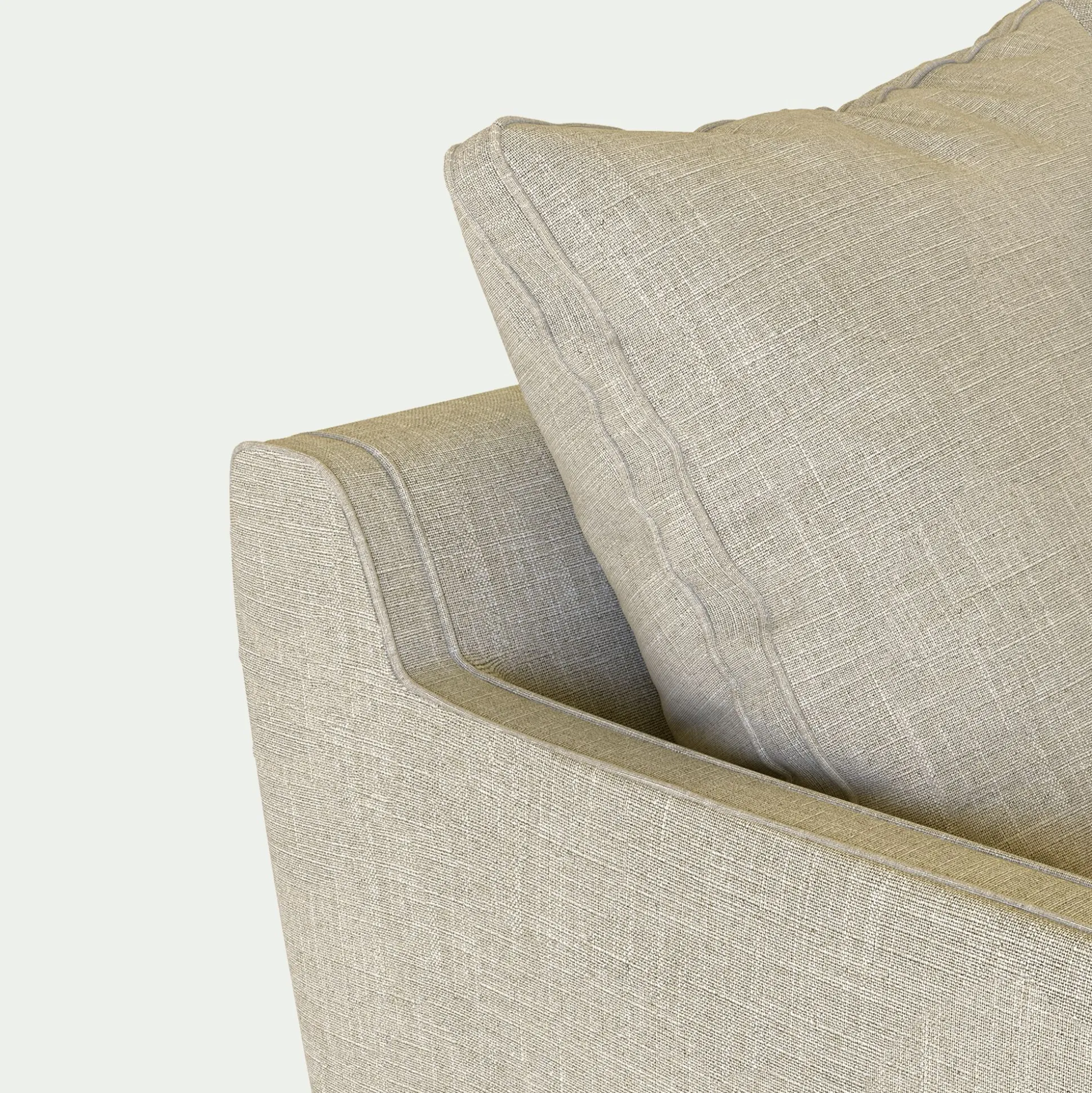 Canapé angle droit convertible tissu mixte - beige alpilles