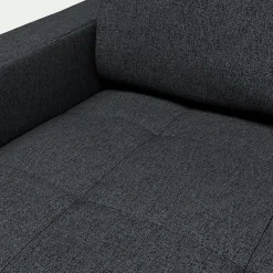 Canapé d'angle convertible en pop avec matelas Bultex et accoudoirs 15cm - gris anthracite