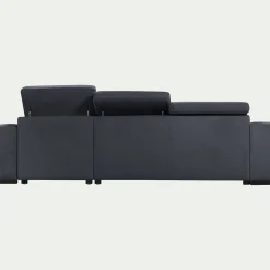 Canapé d'angle convertible en tissu - bleu calabrun