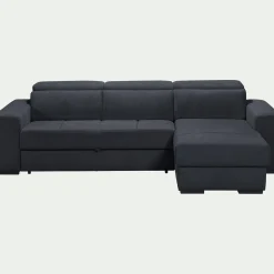 Canapé d'angle convertible en tissu - bleu calabrun