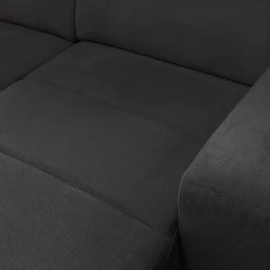 Canapé d'angle droit convertible avec coffre en tissu doux - gris ardoise