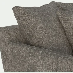 Canapé d'angle gauche fixe en tissu genesis - beige alpilles