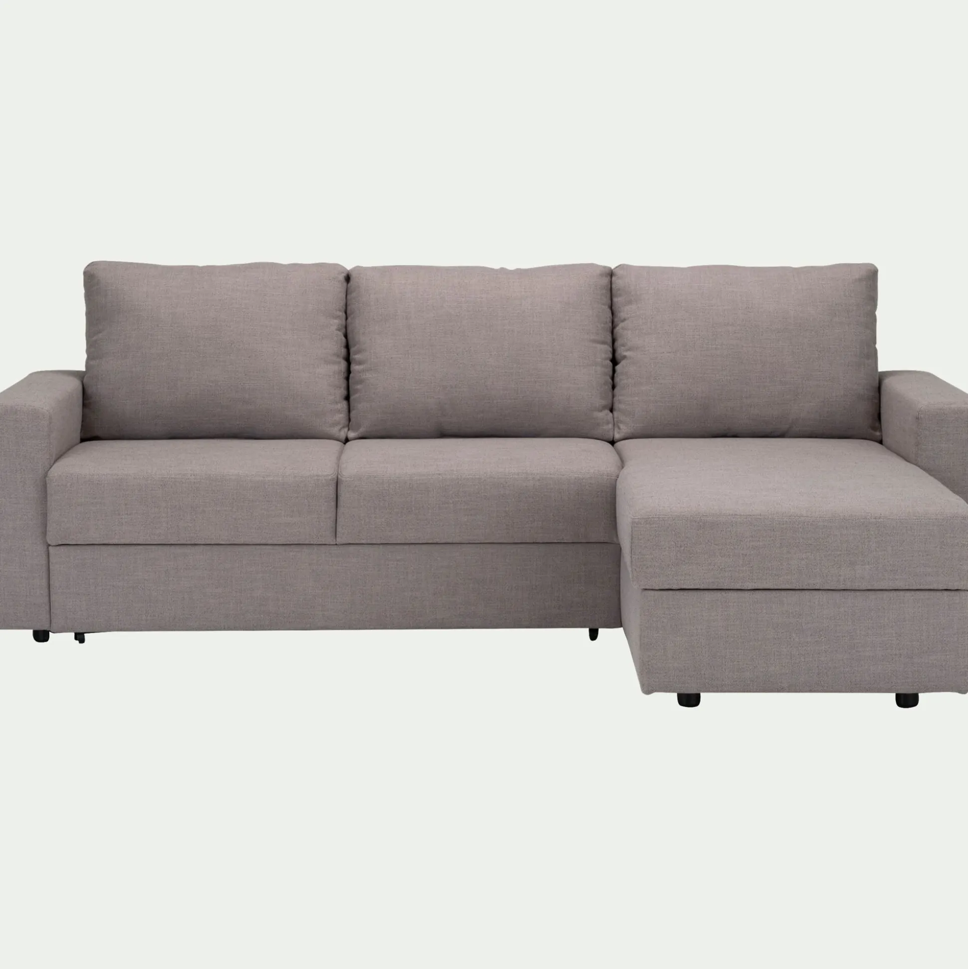 Canapé d'angle réversible convertible en tissu - gris borie