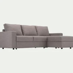 Canapé d'angle réversible convertible en tissu - gris borie