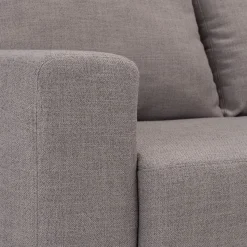 Canapé d'angle réversible convertible en tissu - gris borie
