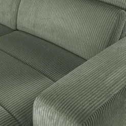 Canapé d'angle réversible convertible en tissu castello - vert cèdre