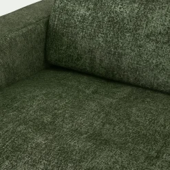 Canapé d'angle réversible convertible en tissu genesis avec accoudoirs 20cm - vert cèdre