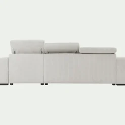 Canapé d'angle réversible convertible en tissu castello - beige roucas