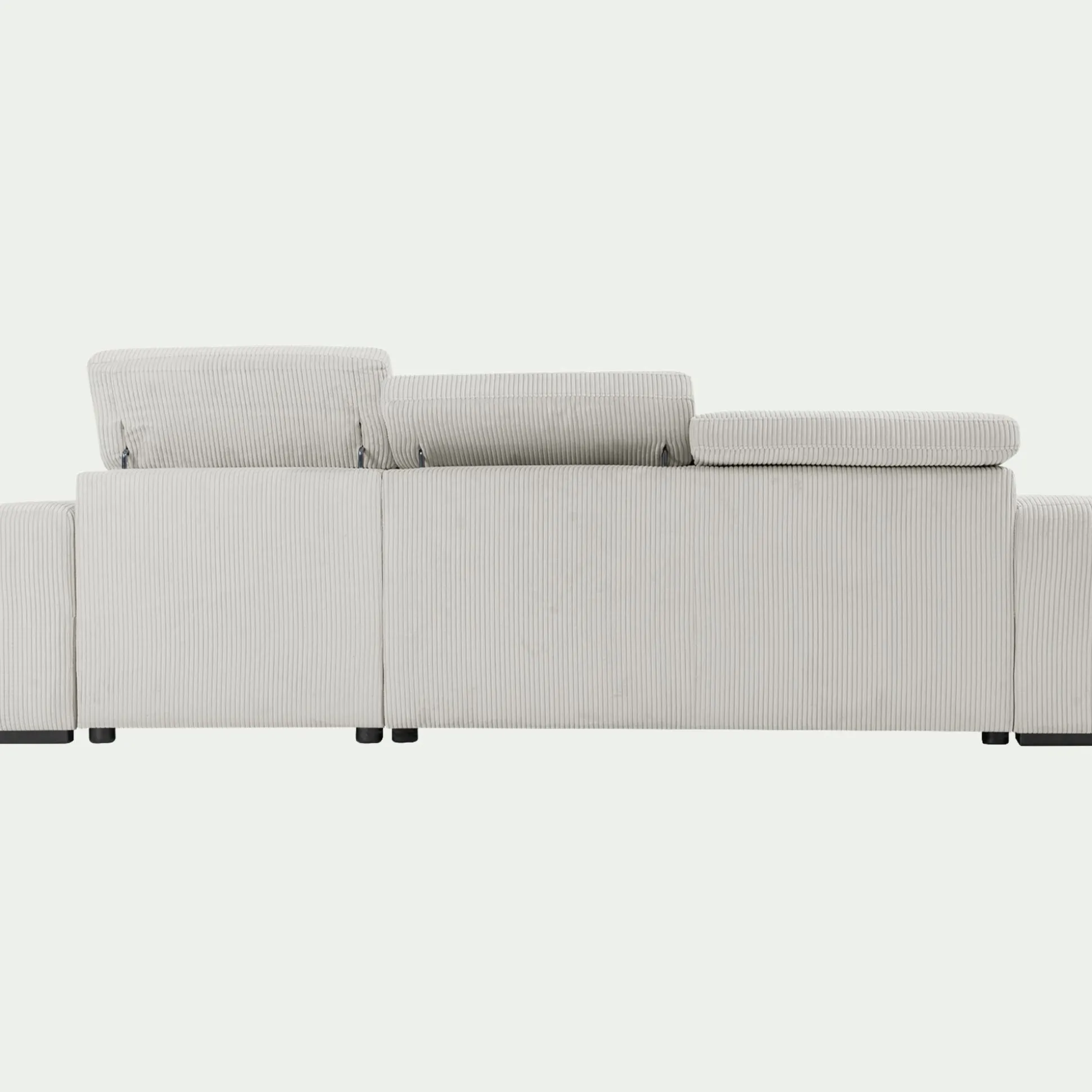 Canapé d'angle réversible convertible en tissu castello - beige roucas