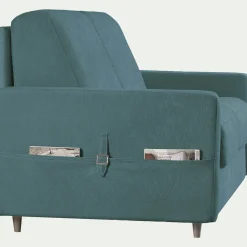 Canapé d'angle réversible convertible en tissu Sogno matelas densité 35kg/m3 - bleu