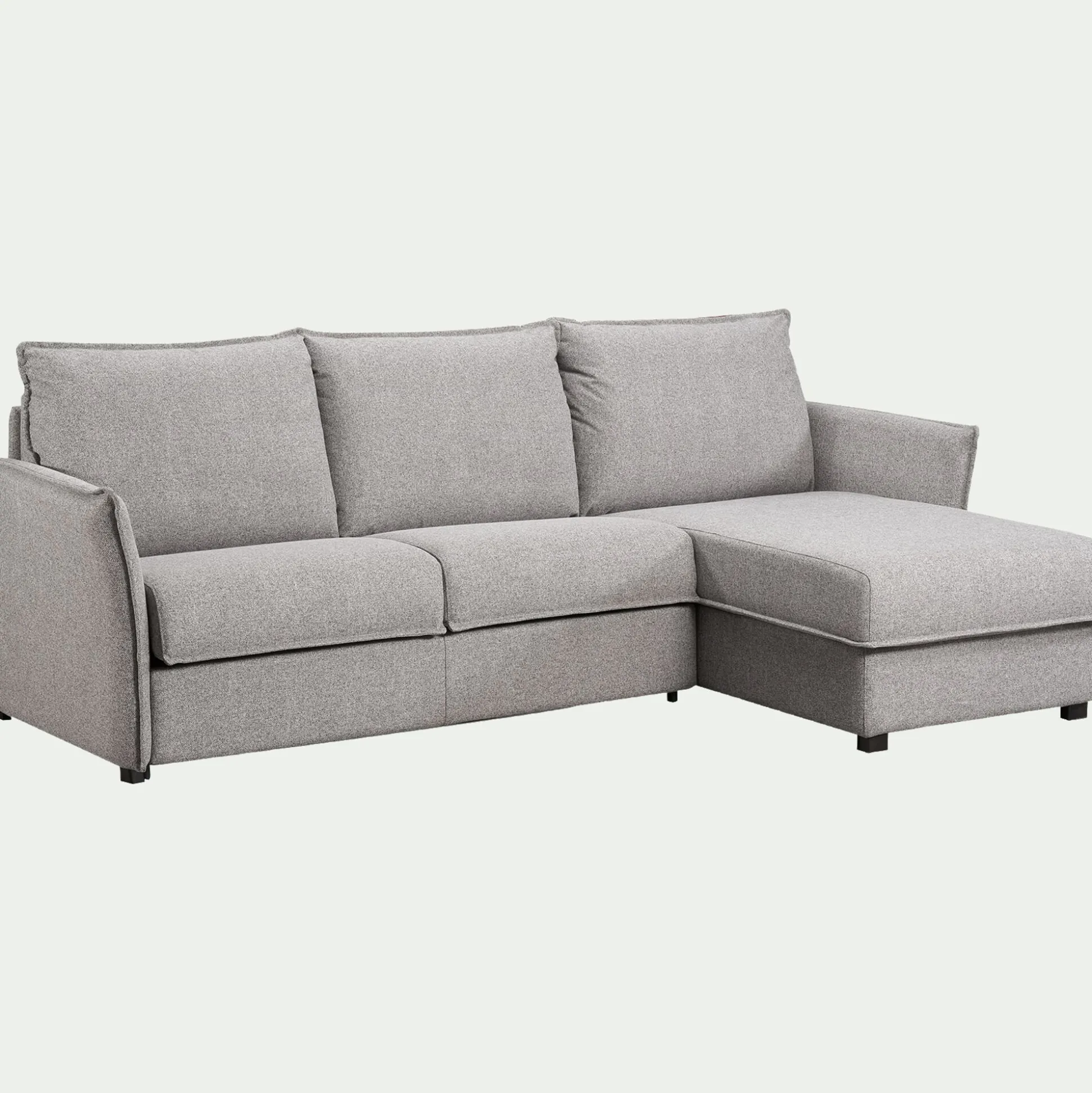 Canapé d'angle réversible convertible en tissu Sogno avec matelas densité 35kg/m3 - gris moyen