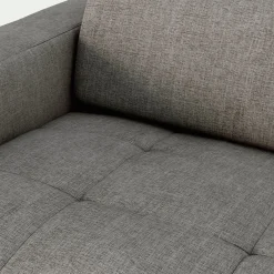 Canapé d'angle réversible convertible en tissu monclar avec accoudoirs 20cm - taupe
