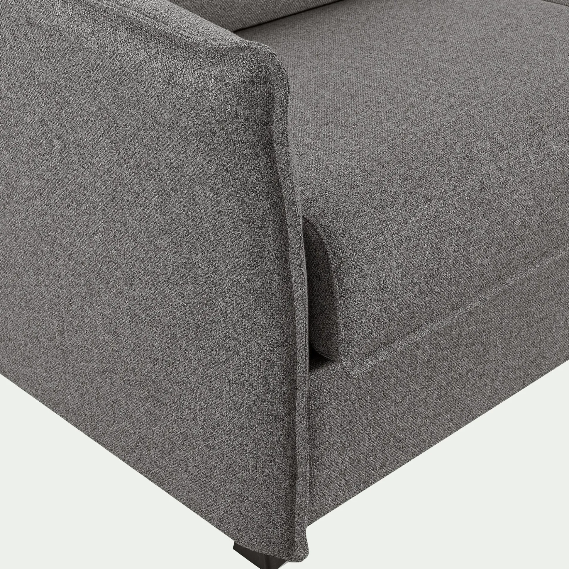 Canapé d'angle réversible convertible en tissu Sogno avec matelas densité 35kg/m3 - gris anthracite