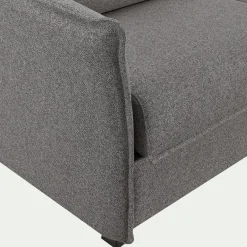 Canapé d'angle réversible convertible en tissu Stella avec matelas densité 25kg/m3 - gris anthracite