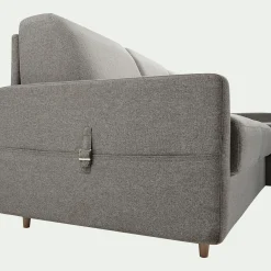 Canapé d'angle réversible convertible en tissu matelas densité 35kg/m3 - gris