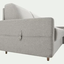 Canapé d'angle réversible convertible en tissu matelas densité 25kg/m3 - gris borie