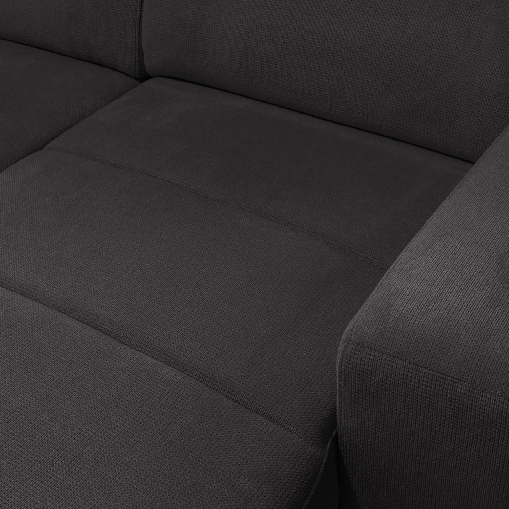 Canapé d'angle réversible convertible en tissu - gris ardoise