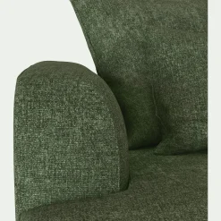 Canapé fixe 4 places en tissu - vert cèdre