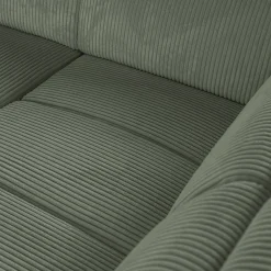 Canapé grand angle droit convertible en tissu Castelo - vert cèdre