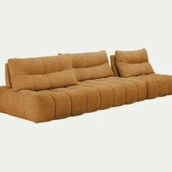 Canapé modulable avec chauffeuse - jaune argan