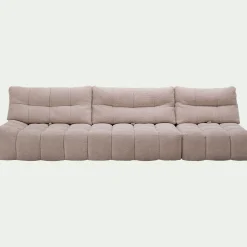 Canapé modulable avec chauffeuse - beige
