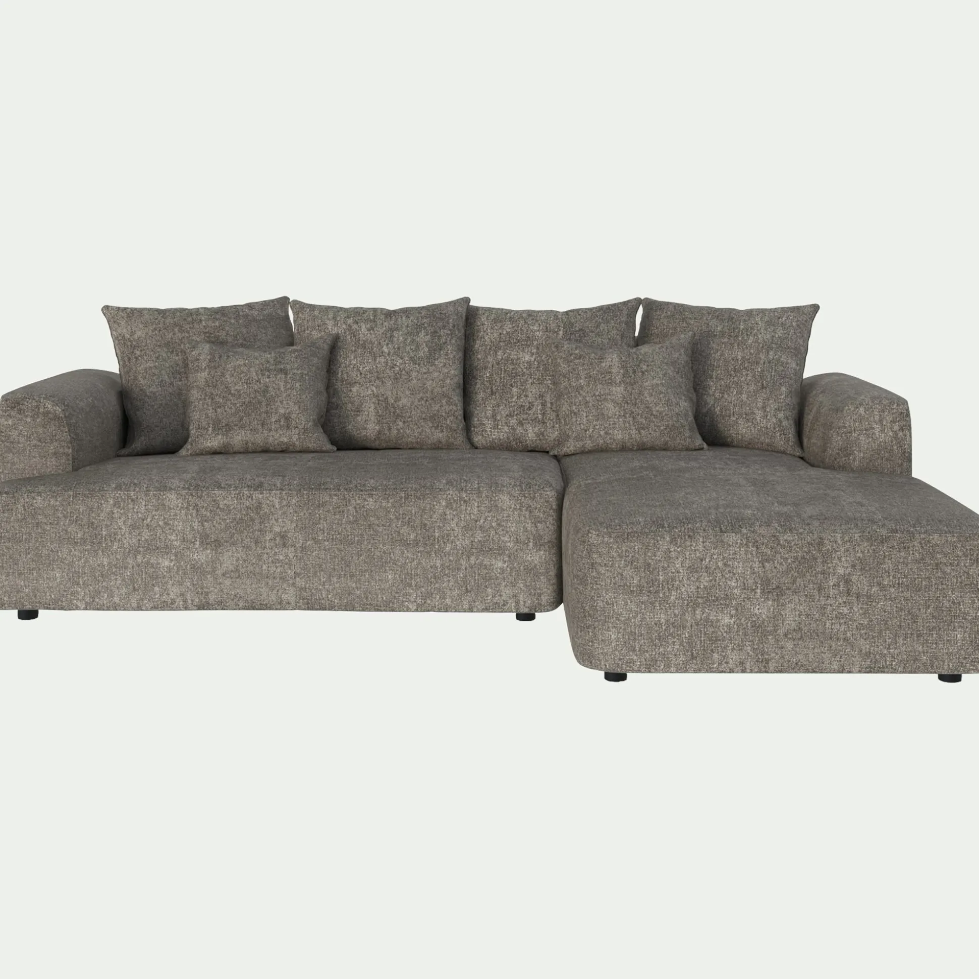 Canapé petit angle droit fixe en tissu Genesis - beige alpilles
