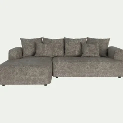 Canapé petit angle gauche fixe en tissu Genesis - beige alpilles