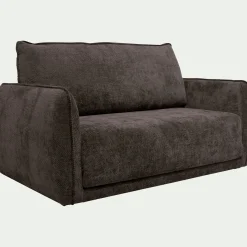 Canapé 2 places convertible en tissu Eden - marron