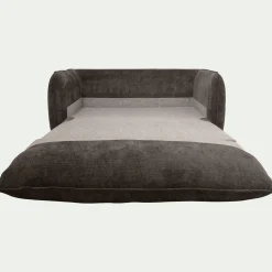 Canapé 2 places convertible en tissu Eden - marron