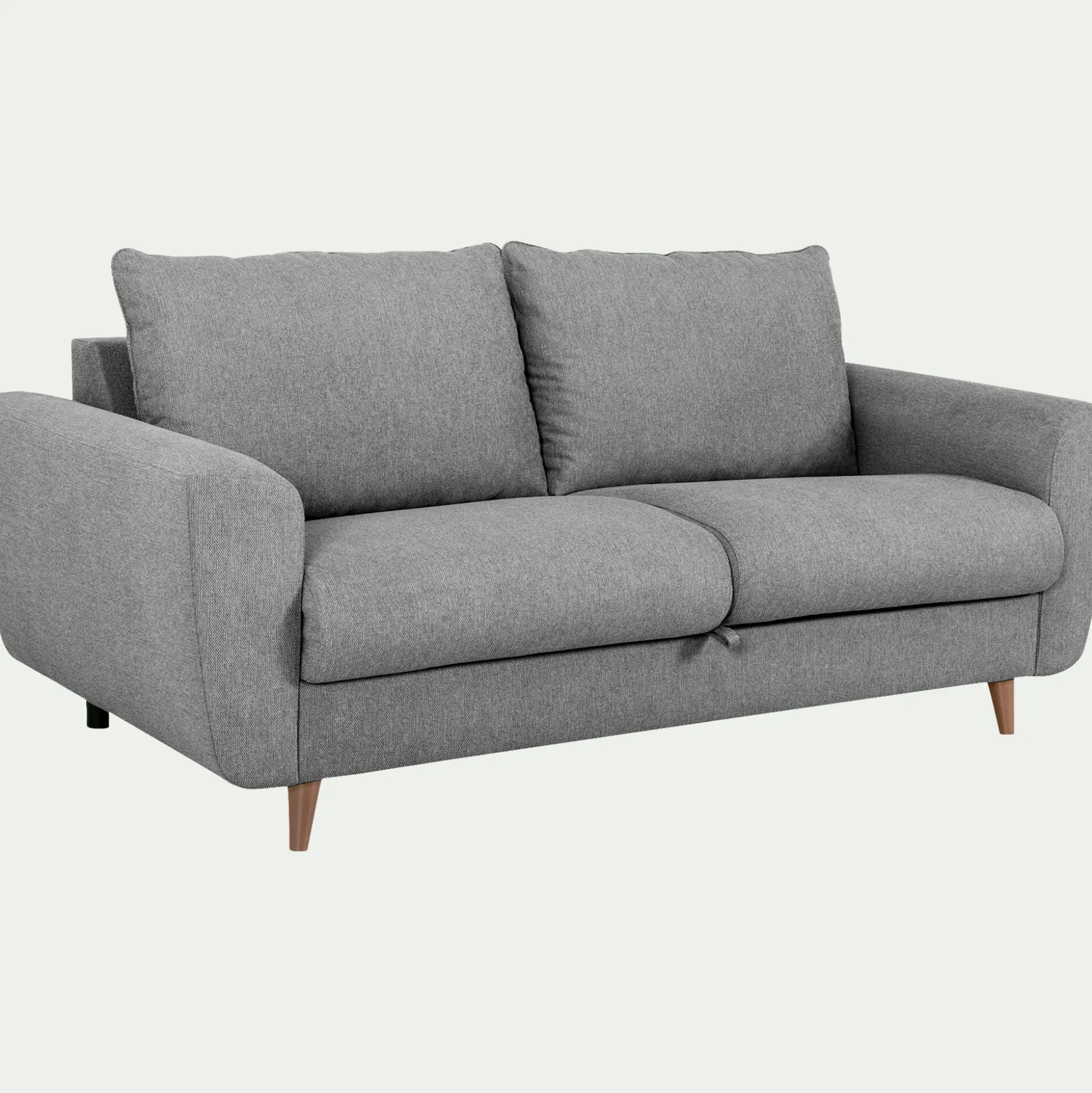 Canapé 3 places convertible en tissu - gris moyen
