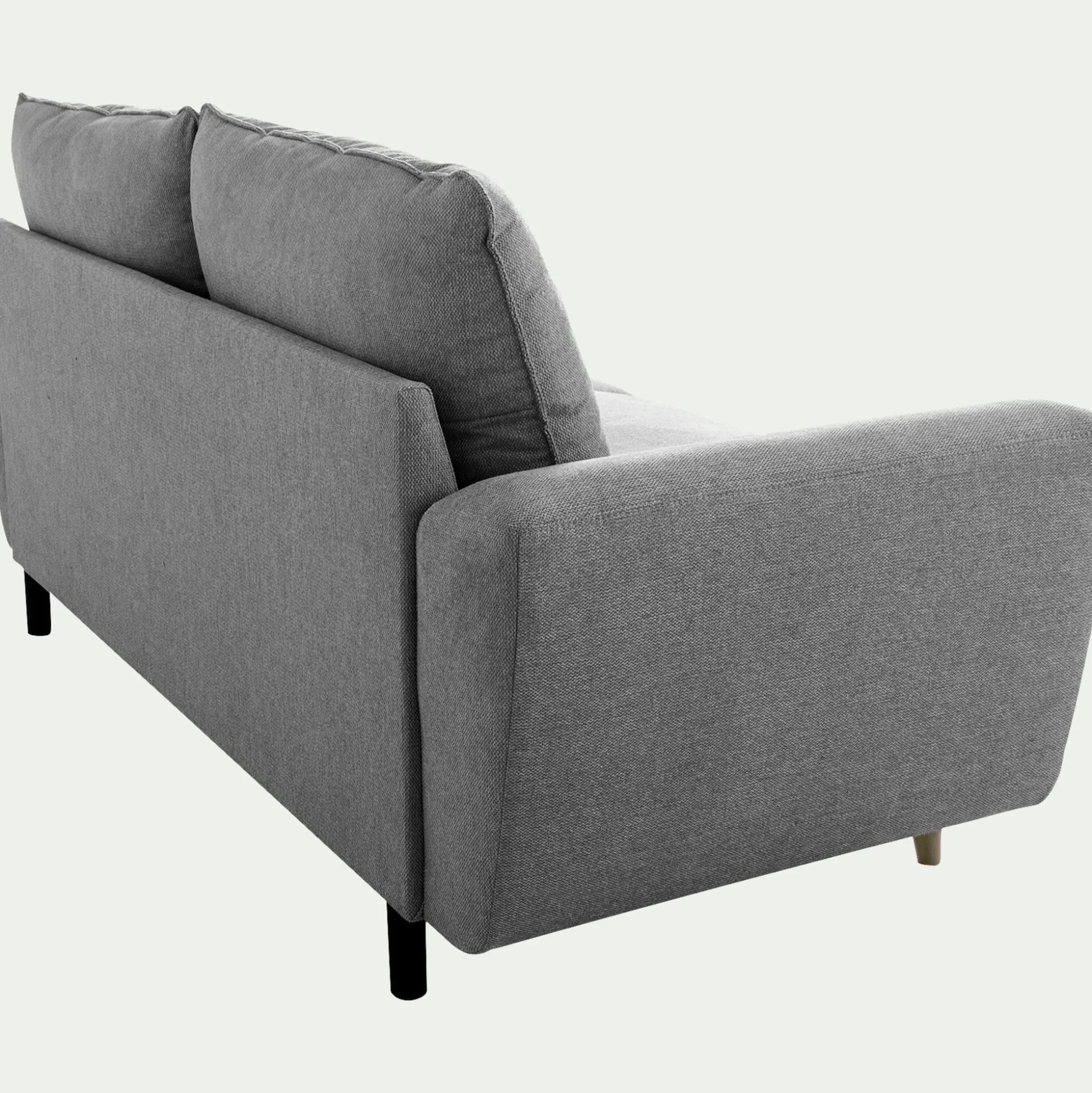Canapé 3 places convertible en tissu - gris moyen