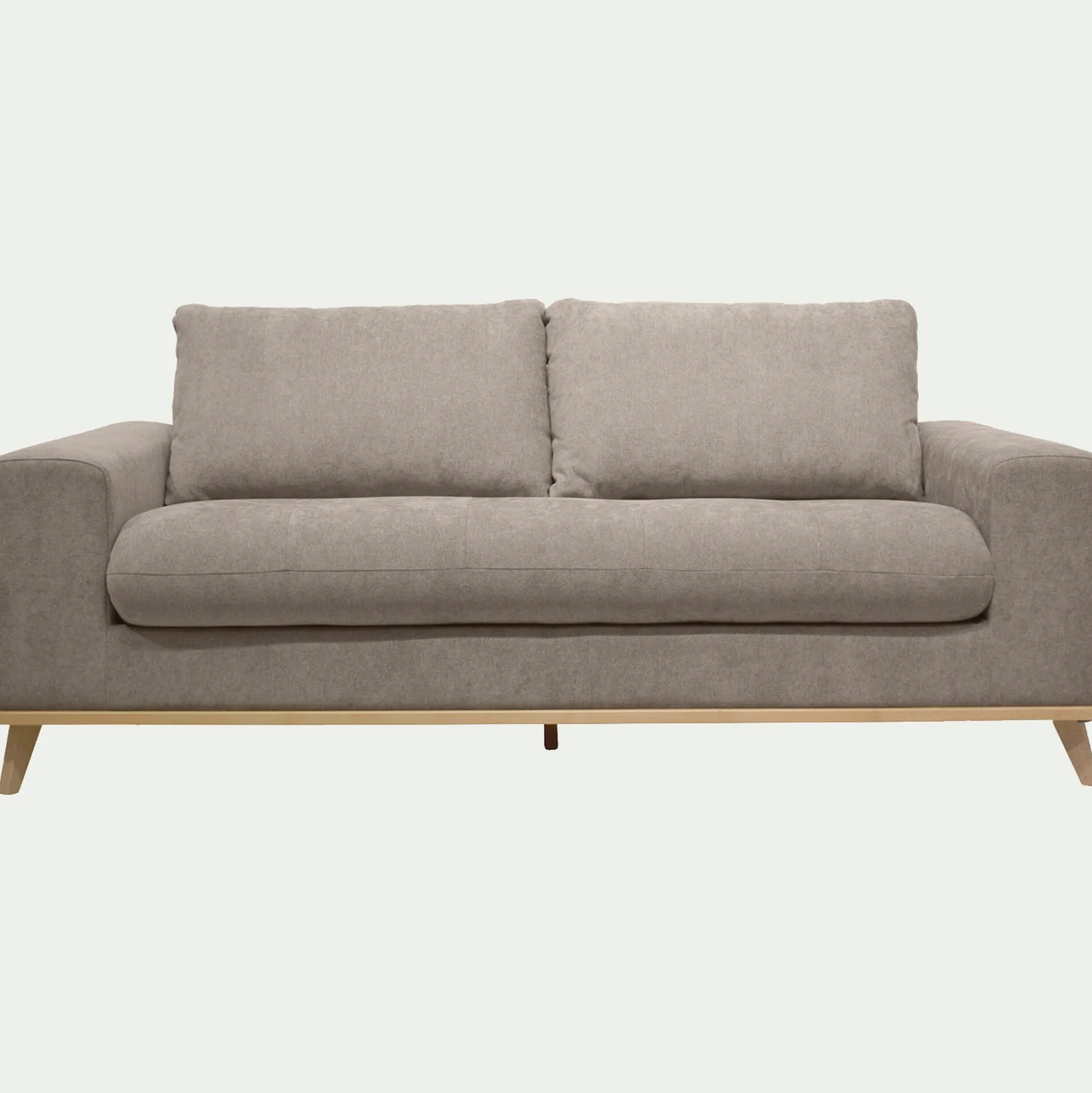 Canapé 3 places convertible en tissu storm - taupe