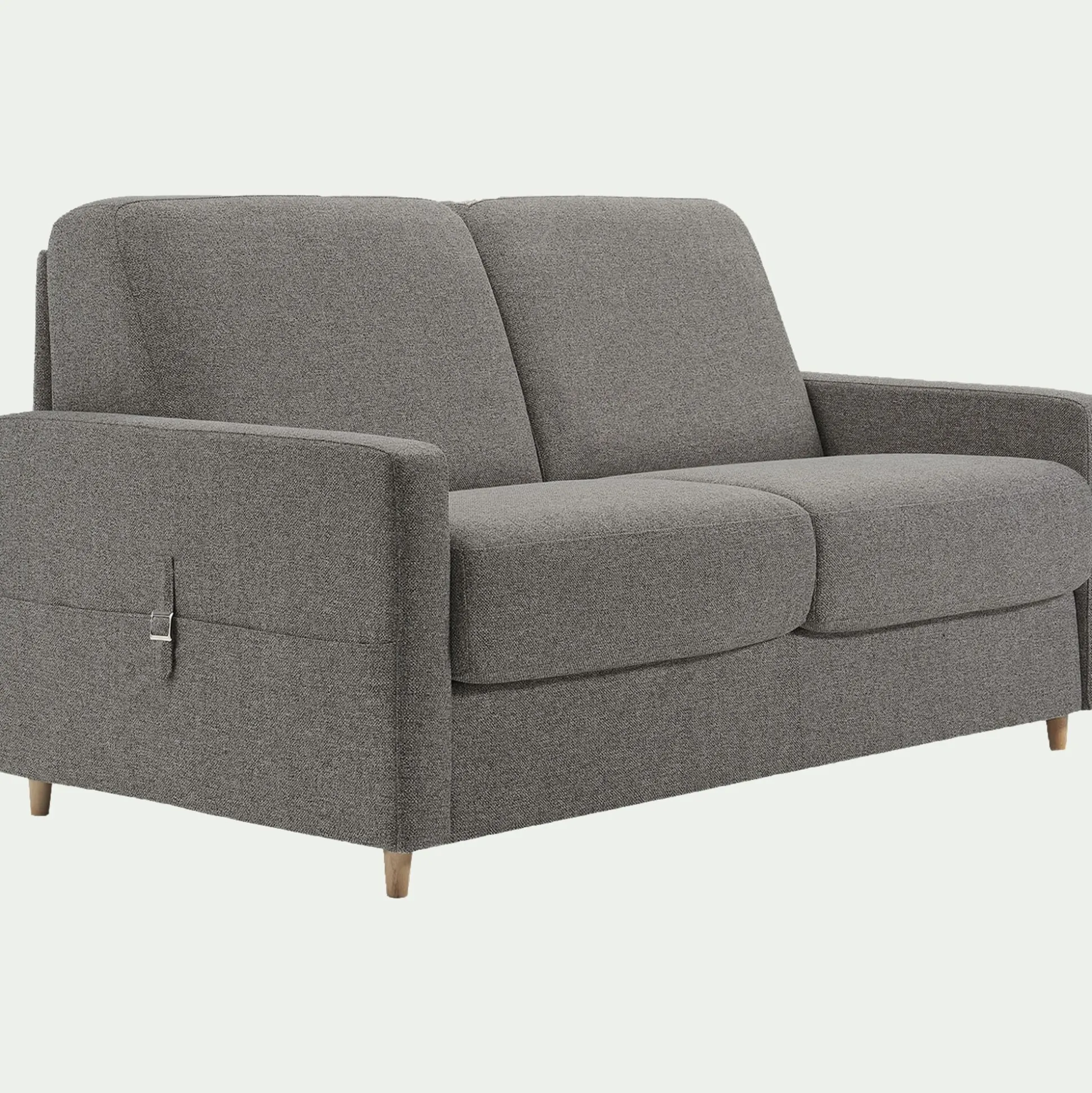 Canapé 3 places convertible en tissu matelas densité 25kg/m3 - gris anthracite