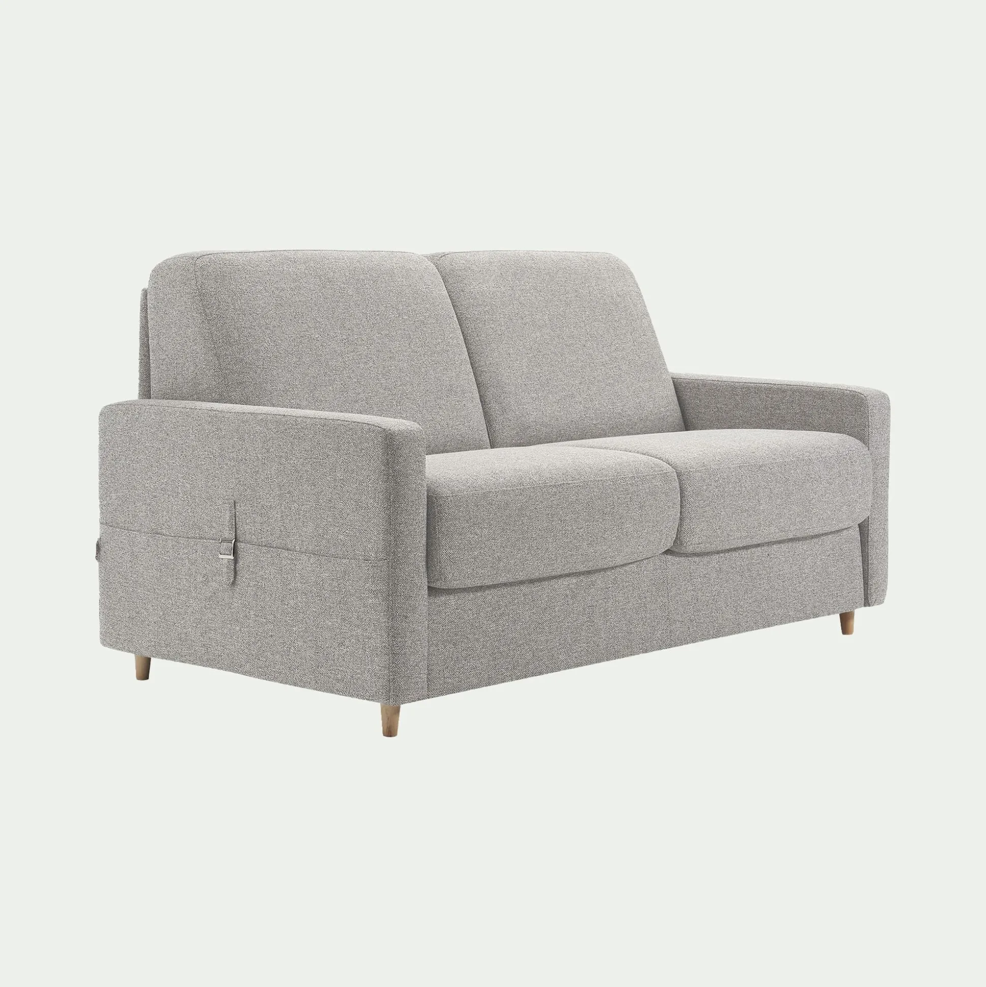 Canapé 3 places convertible en tissu matelas densité 25kg/m3 - gris borie