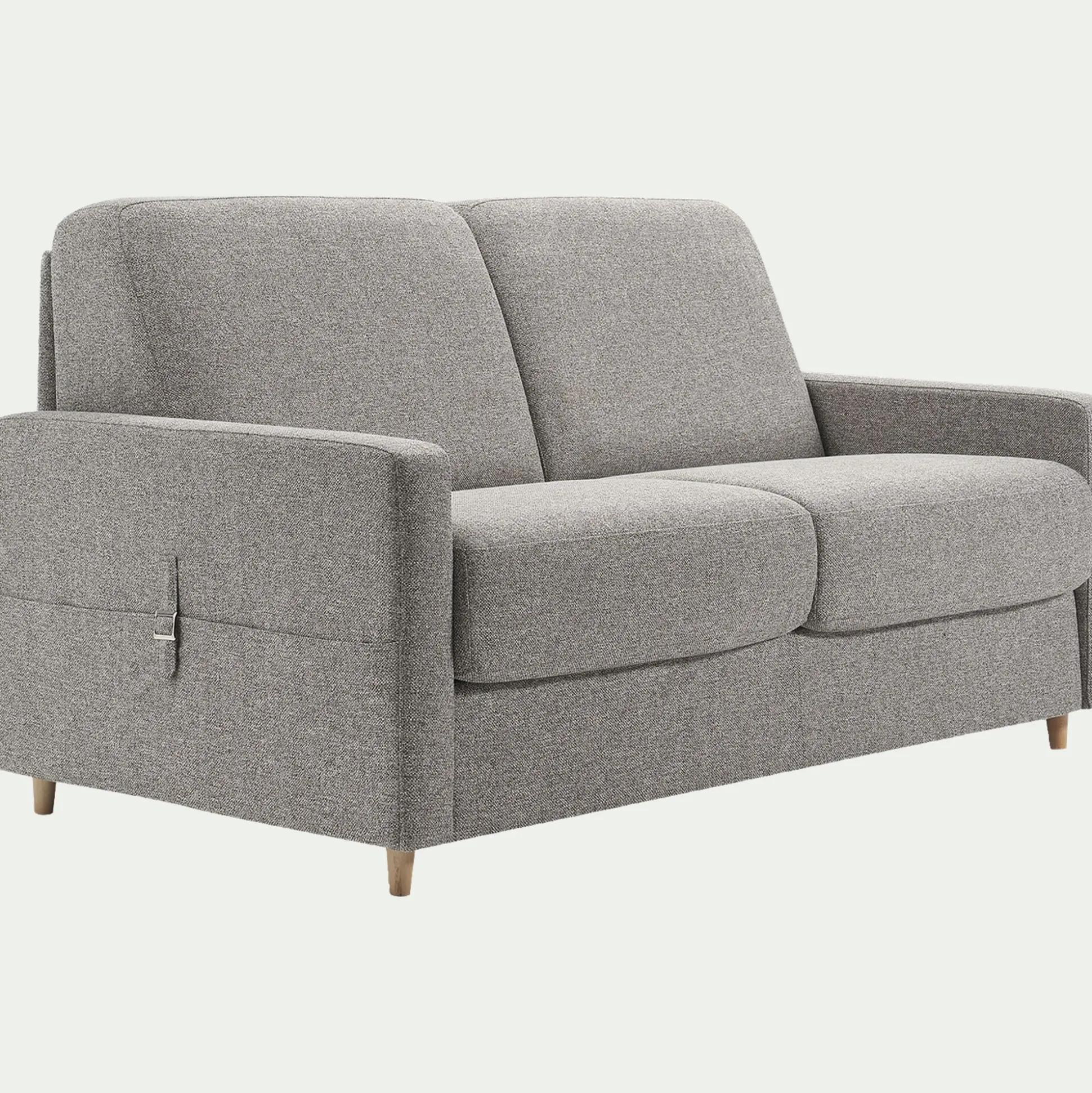 Canapé 3 places convertible en tissu matelas densité 35kg/m3 - gris