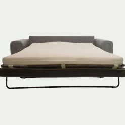 Canapé 3 places convertible en tissu Storm - gris moyen