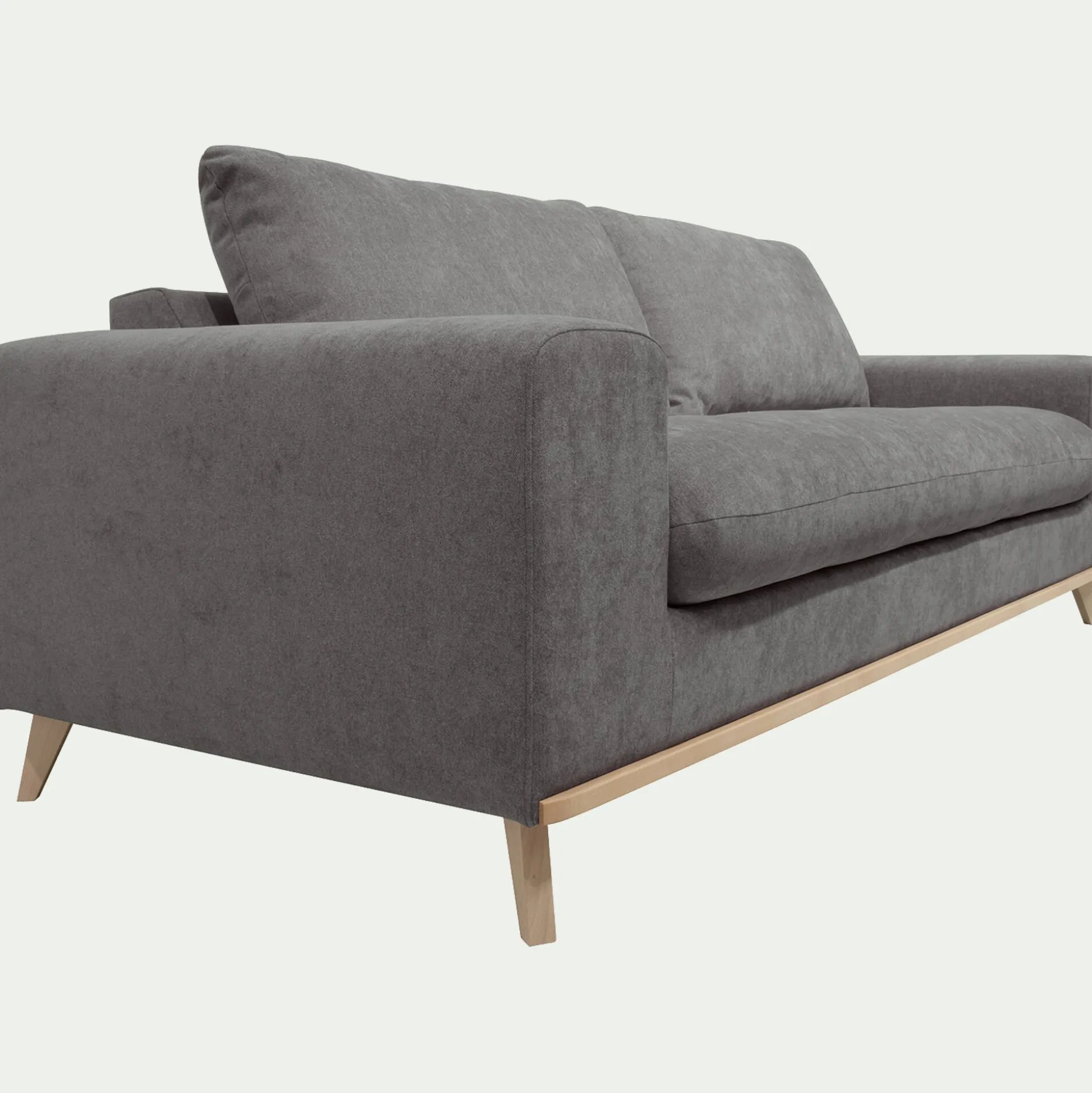 Canapé 3 places convertible en tissu Storm - gris moyen