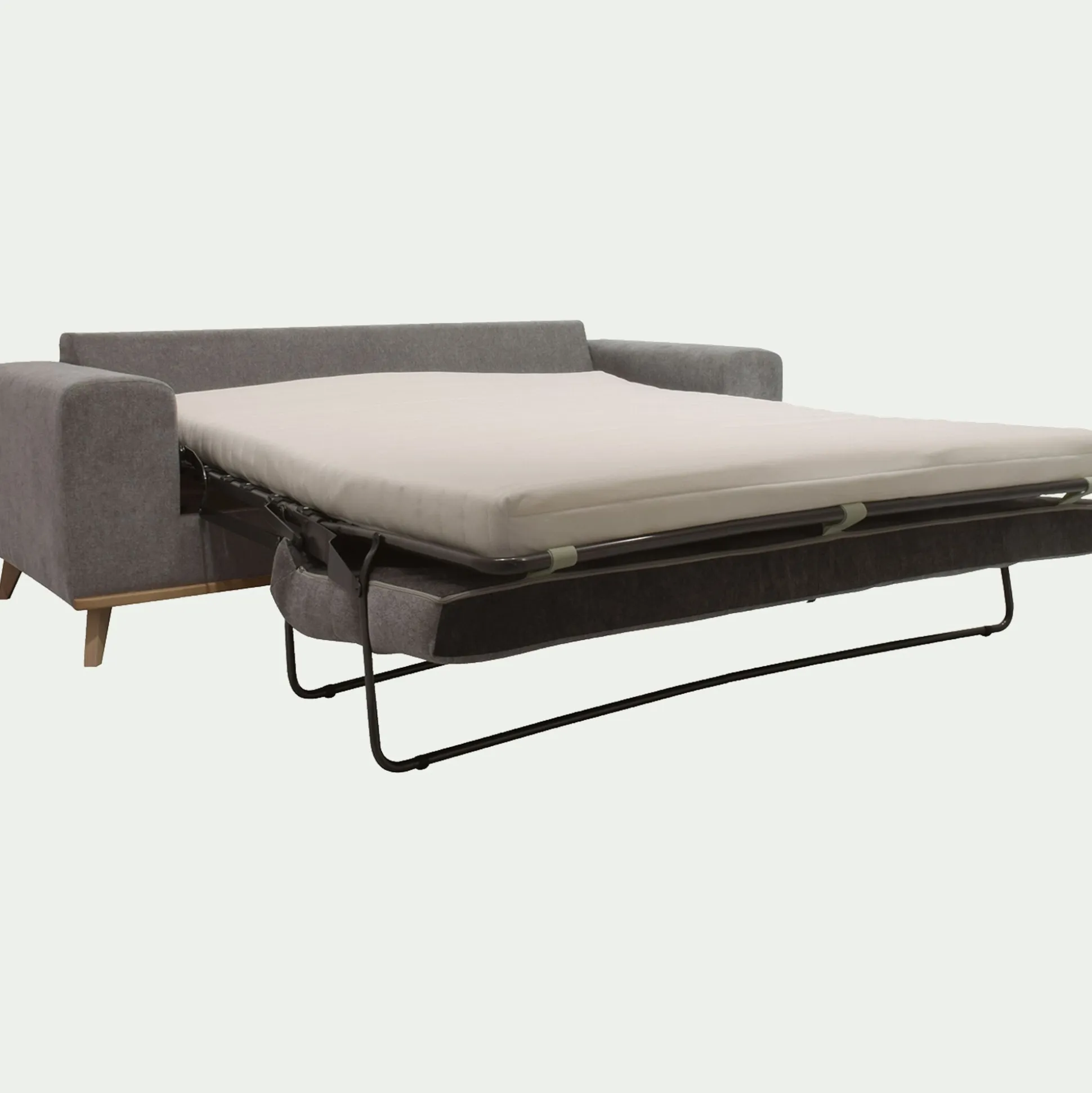 Canapé 3 places convertible en tissu Storm - gris moyen