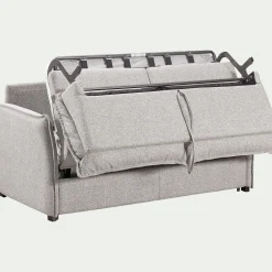 Canapé 4 places convertible en tissu Sogno avec matelas densité 35kg/m3 - gris borie