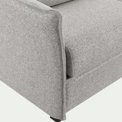 Canapé 4 places convertible en tissu Sogno avec matelas densité 35kg/m3 - gris borie