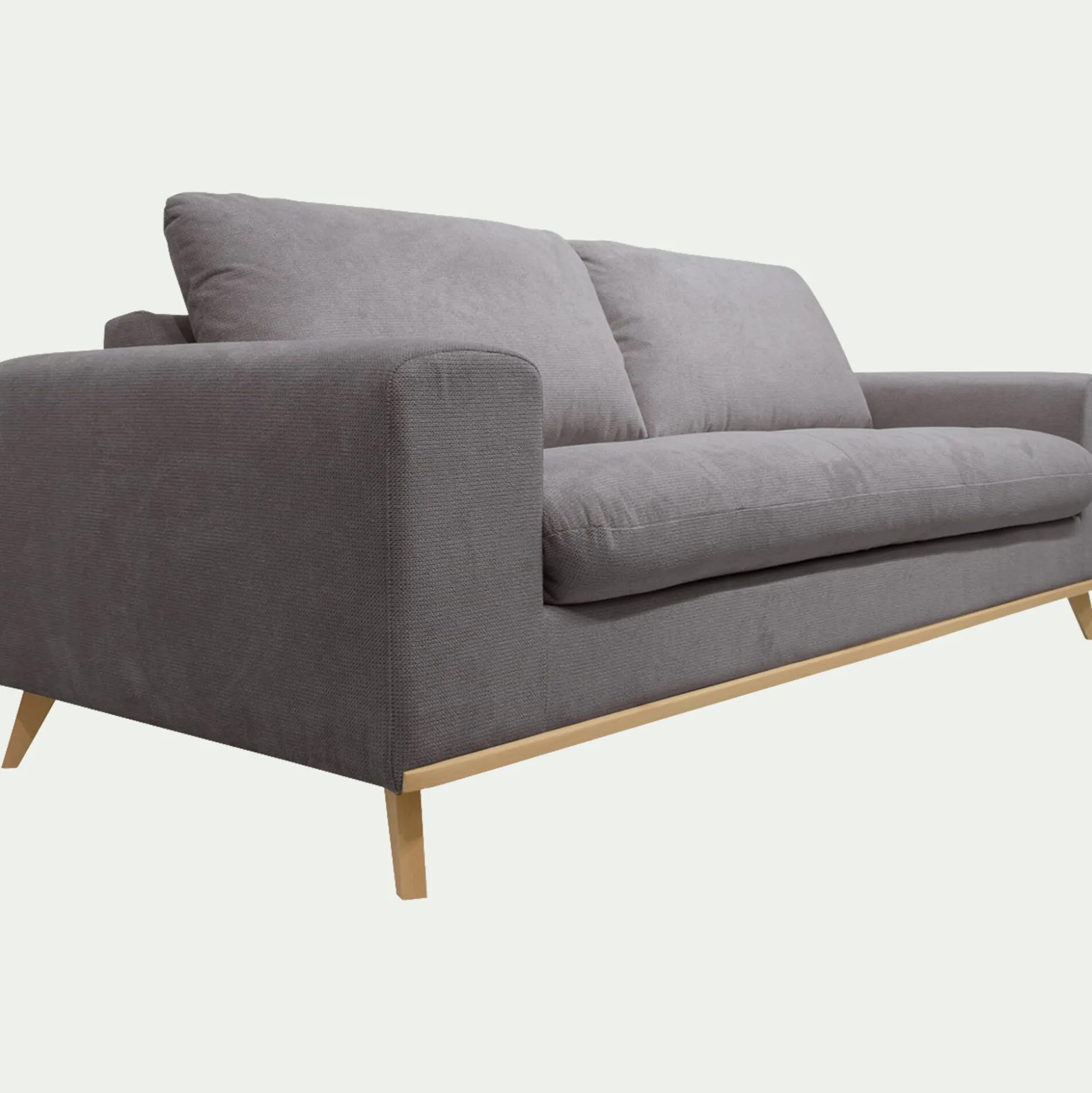 Canapé 4 places convertible en tissu Crown - gris restanque
