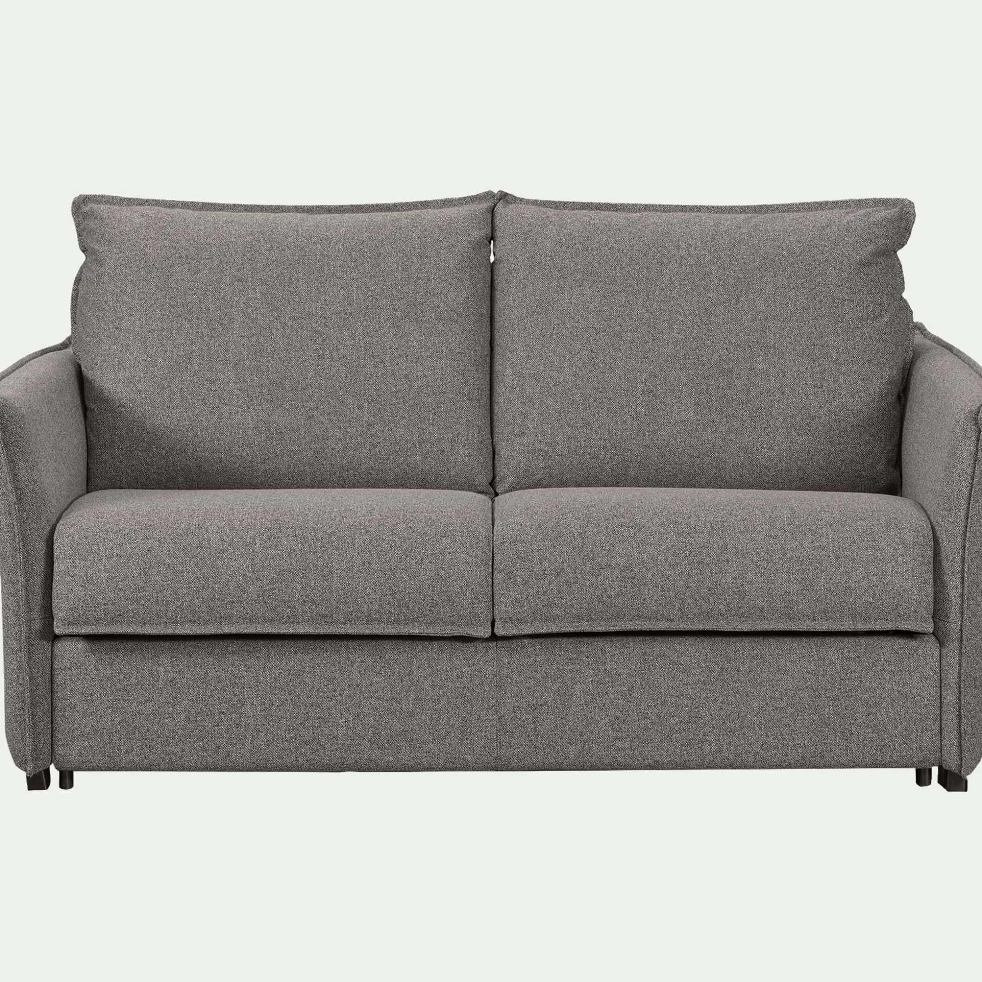 Canapé 3 places convertible en tissu Stella avec matelas densité 25kg/m3 - gris anthracite