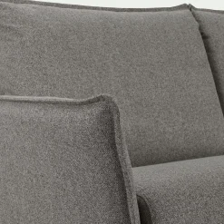 Canapé 3 places convertible en tissu Stella avec matelas densité 25kg/m3 - gris anthracite