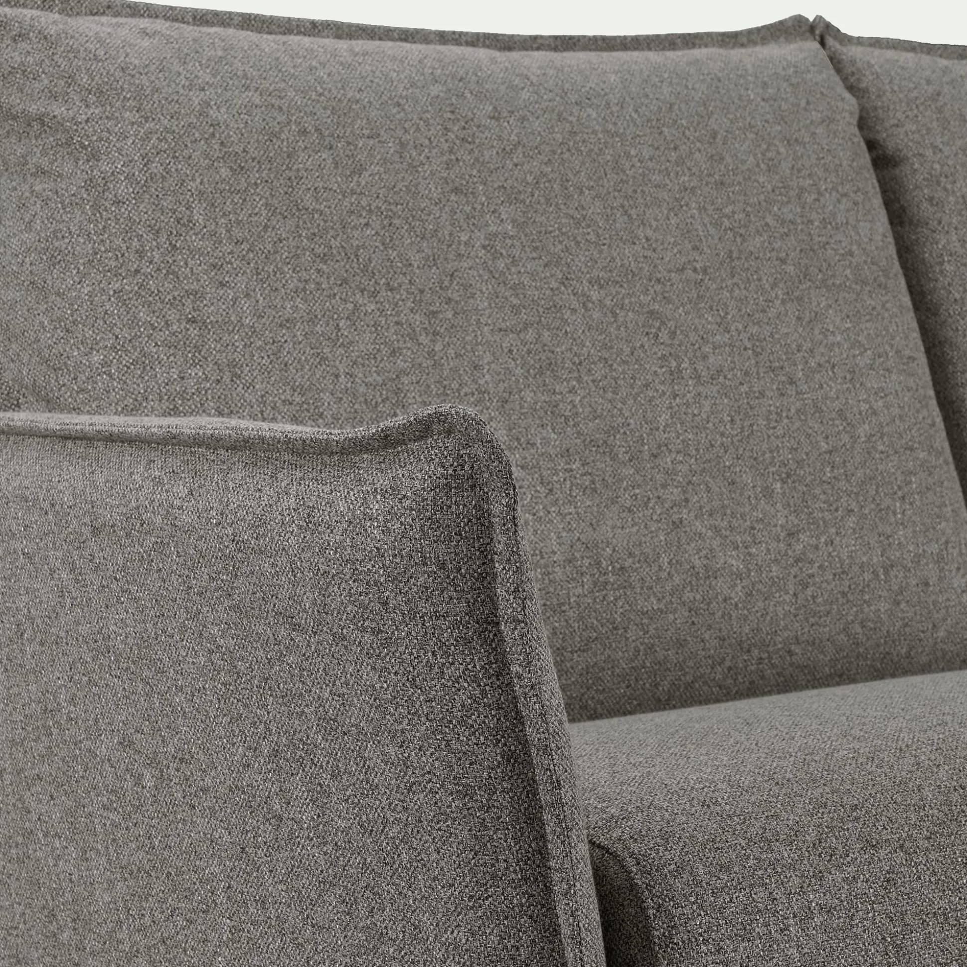 Canapé 3 places convertible en tissu Stella avec matelas densité 25kg/m3 - gris anthracite