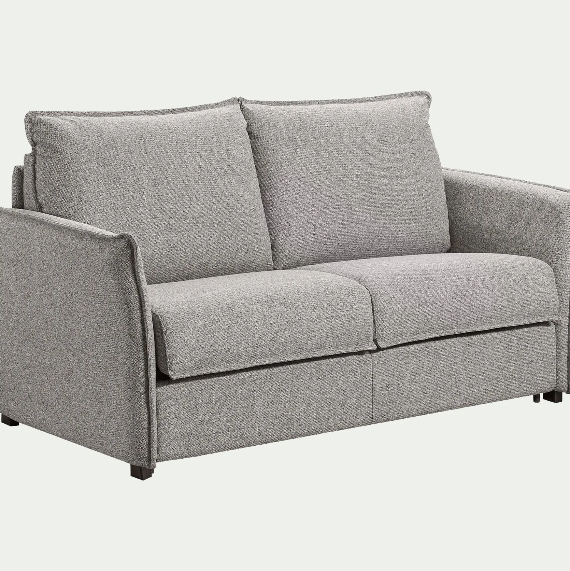 Canapé 3 places convertible en tissu Sogno avec matelas densité 35kg/m3 - gris moyen