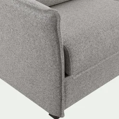 Canapé 3 places convertible en tissu Sogno avec matelas densité 35kg/m3 - gris moyen