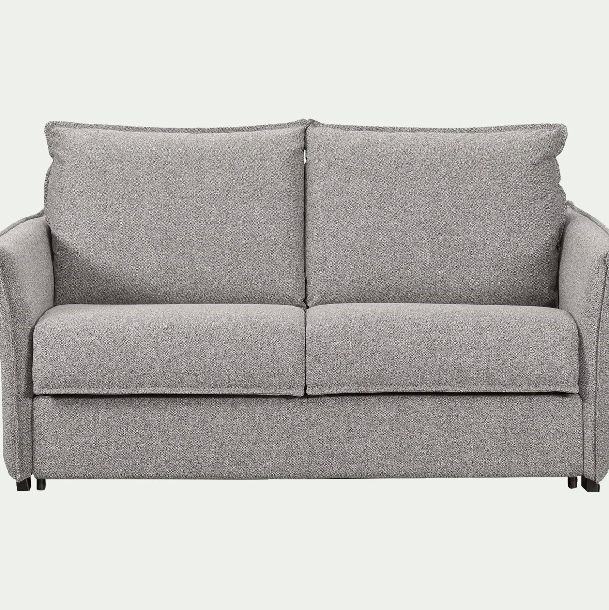 Canapé 3 places convertible en tissu Stella avec matelas densité 25kg/m3 - gris moyen