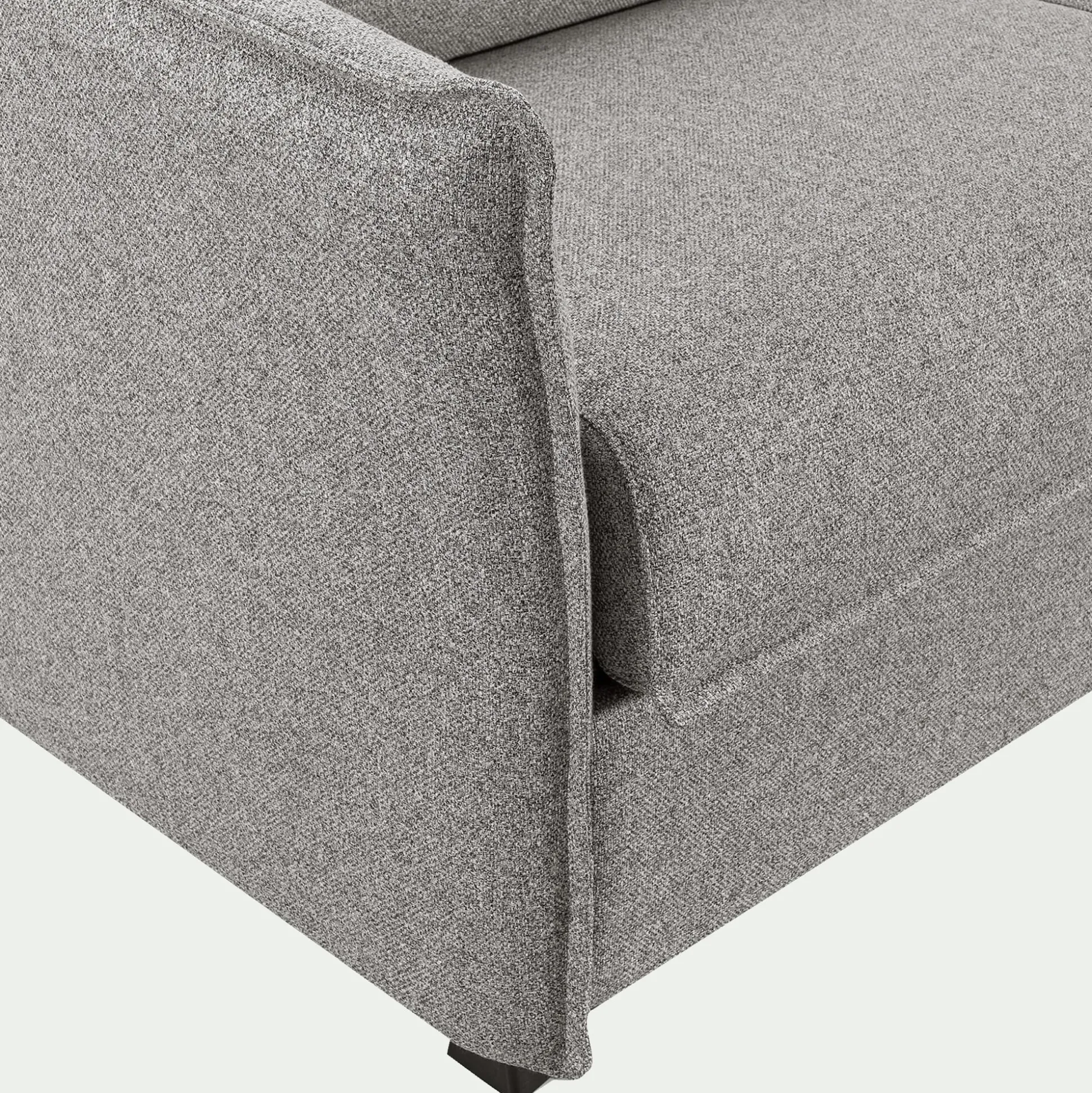 Canapé 3 places convertible en tissu Stella avec matelas densité 25kg/m3 - gris moyen
