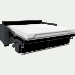 Canapé 3 places convertible en tissus pop avec accoudoirs 15cm - gris anthracite